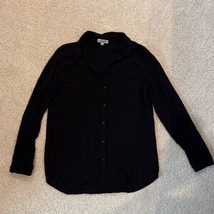 Women's Black Button Down Shirt